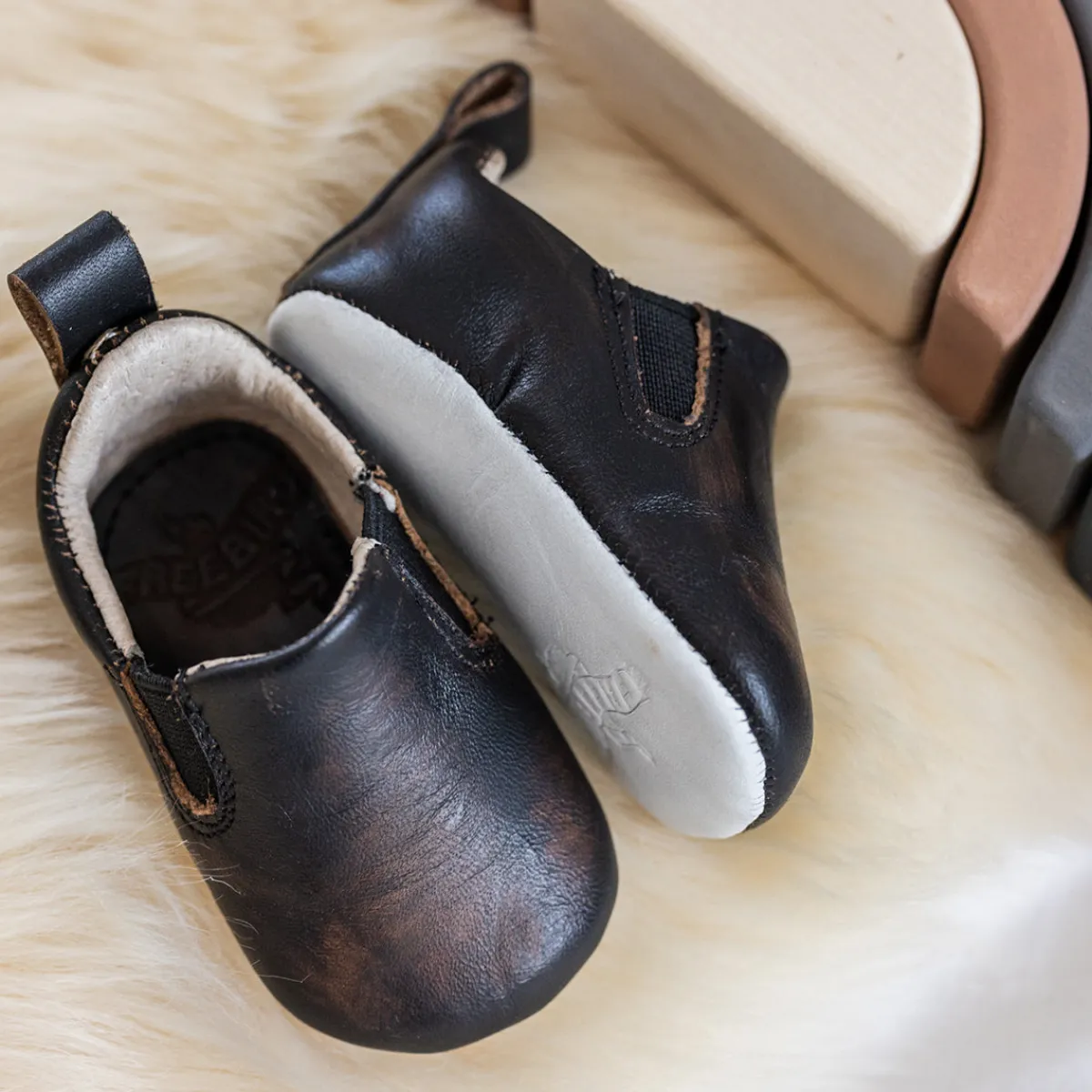 Clearance Freebird Stores Baby Kicks Black Distressed