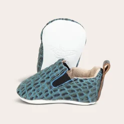 Clearance Freebird Stores Baby Kicks Turquoise Croco