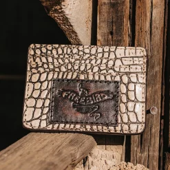New Freebird Stores Cc Wallet Taupe Croco