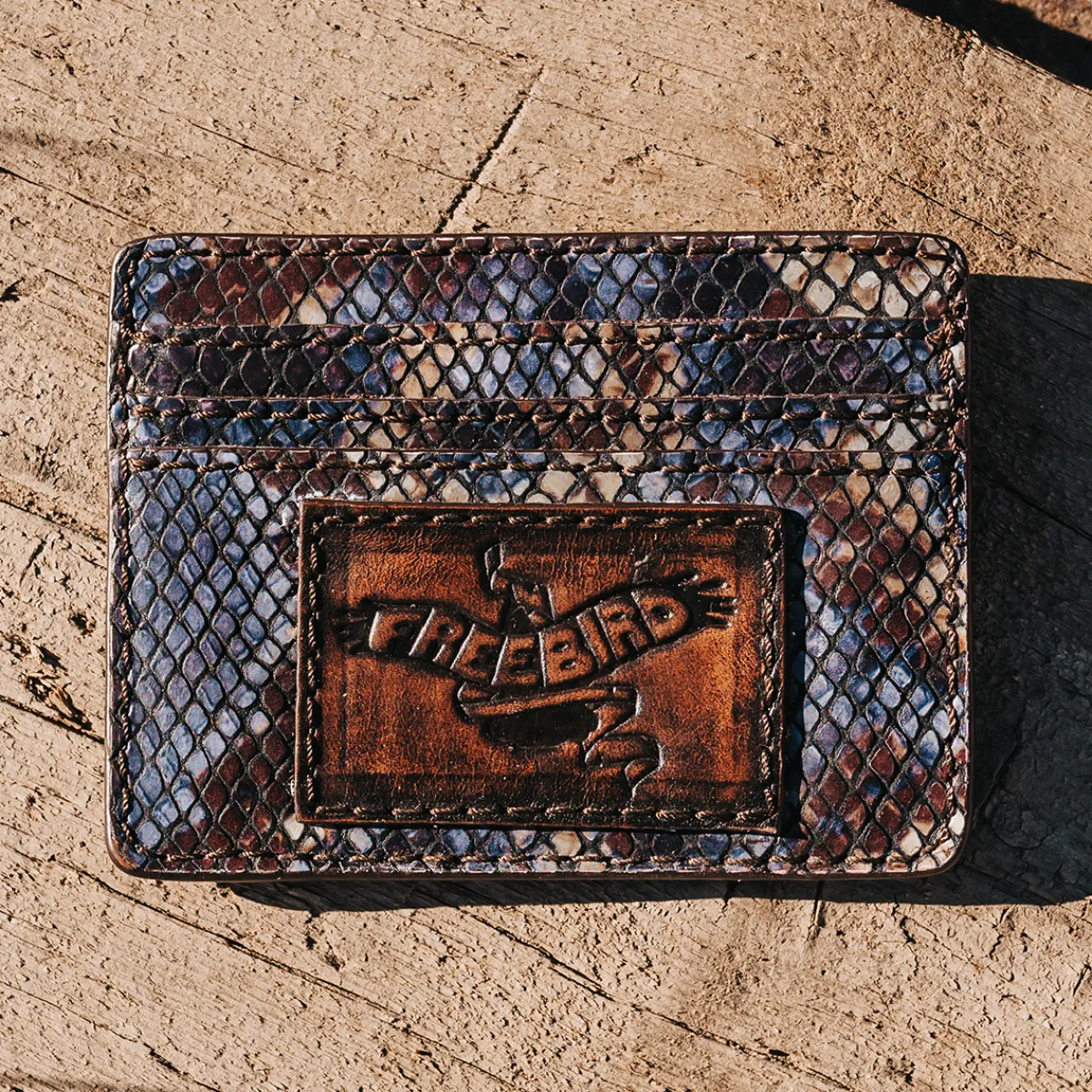 Online Freebird Stores Cc Wallet Blue Multi Snake