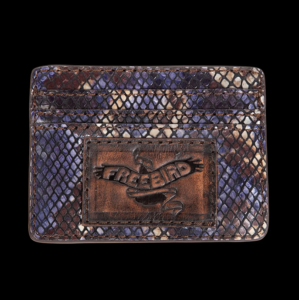Online Freebird Stores Cc Wallet Blue Multi Snake