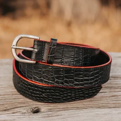 Discount Freebird Stores Classic Belt Black Croco