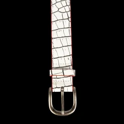 Fashion Freebird Stores Classic Belt White Croco