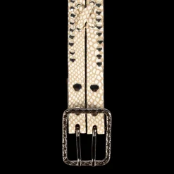 Fashion Freebird Stores Cross Belt White Snake