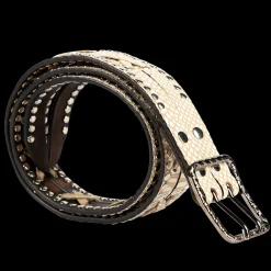 Fashion Freebird Stores Cross Belt White Snake