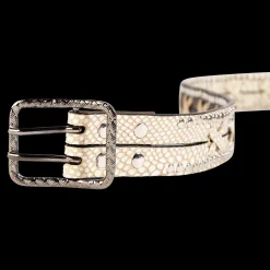 Fashion Freebird Stores Cross Belt White Snake