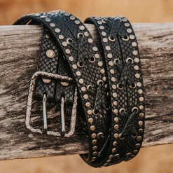 Sale Freebird Stores Cross Belt Black Snake
