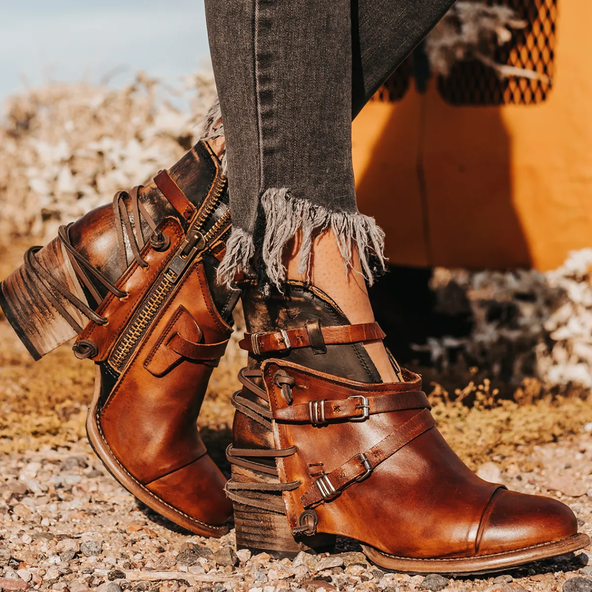 Discount Freebird Stores Crue Cognac