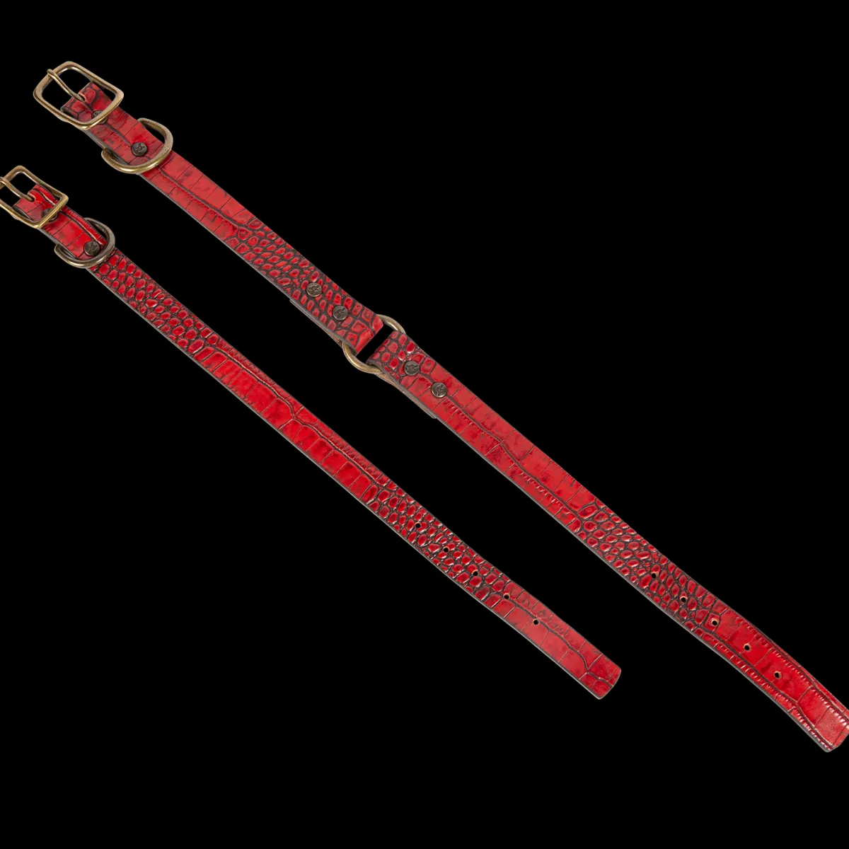 Best Freebird Stores Dog Collar Red Croco