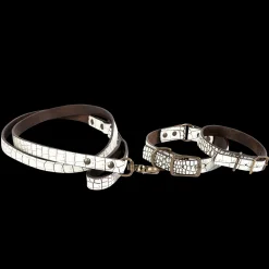 Sale Freebird Stores Dog Leash White Croco