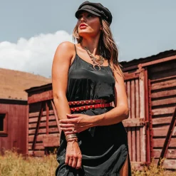 New Freebird Stores Double Belt Red Croco