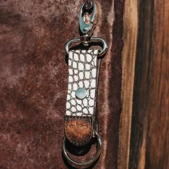 Fashion Freebird Stores Key Chain White Croco