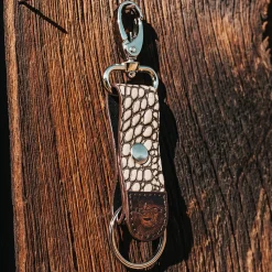 New Freebird Stores Key Chain Taupe Croco