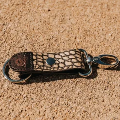 New Freebird Stores Key Chain Taupe Croco