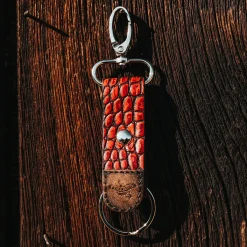 Discount Freebird Stores Key Chain Red Croco