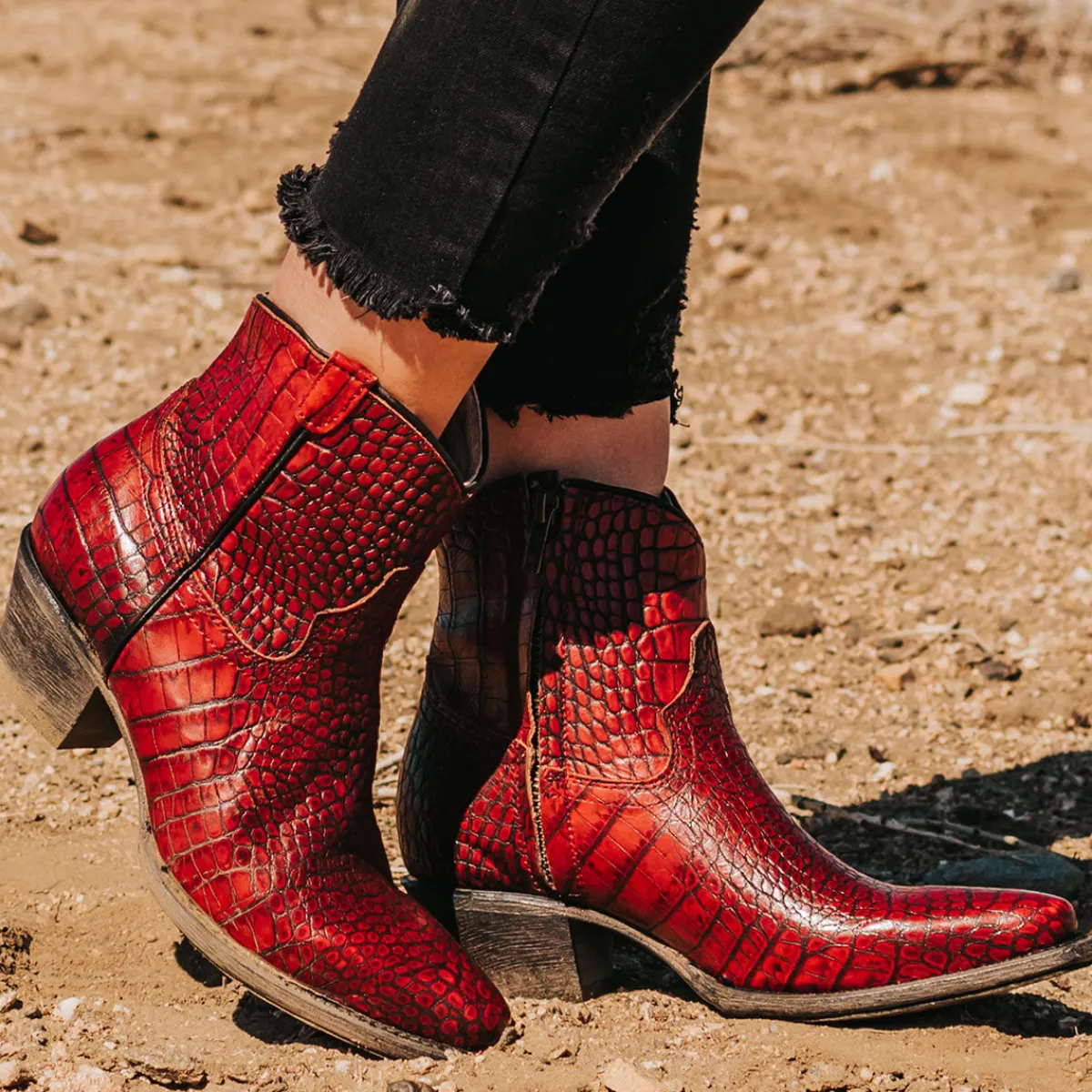 Clearance Freebird Stores Miramar Red Croco