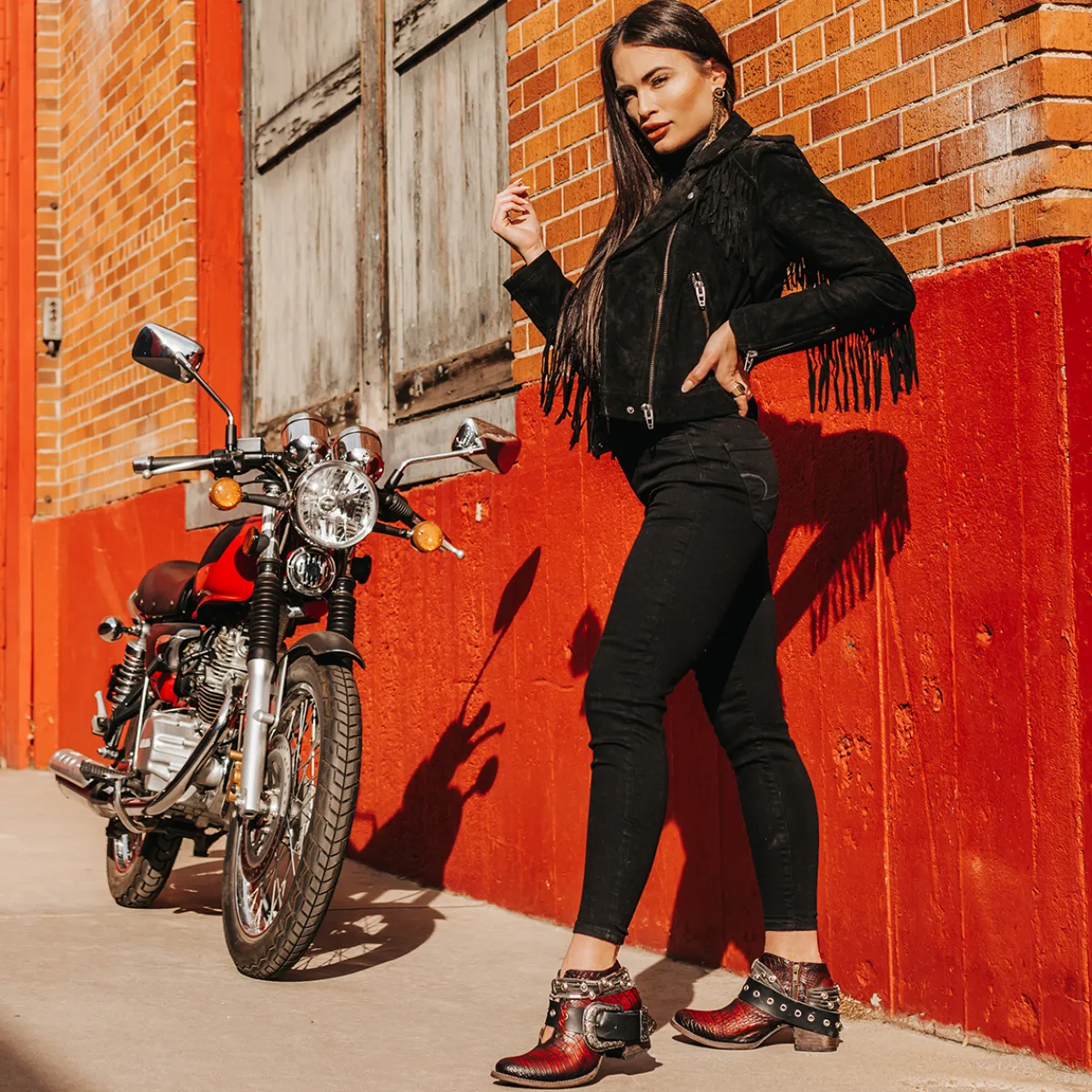 Outlet Freebird Stores Saloon Red Croco