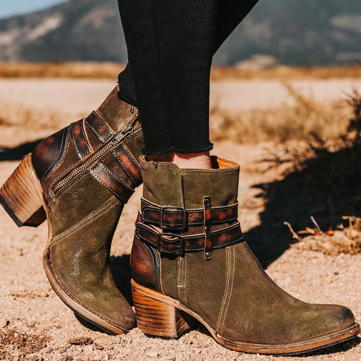Hot Freebird Stores Shiloh Olive Suede