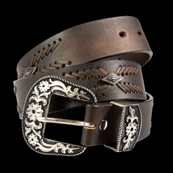 Clearance Freebird Stores Westbound Belt Black Distressed