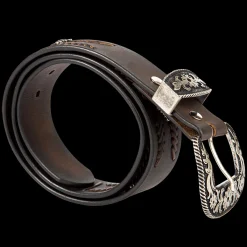 Clearance Freebird Stores Westbound Belt Black Distressed