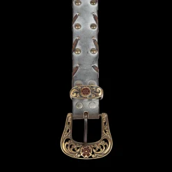 Clearance Freebird Stores Whip Stitch Belt Ice