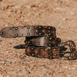 Outlet Freebird Stores Whip Stitch Belt Black