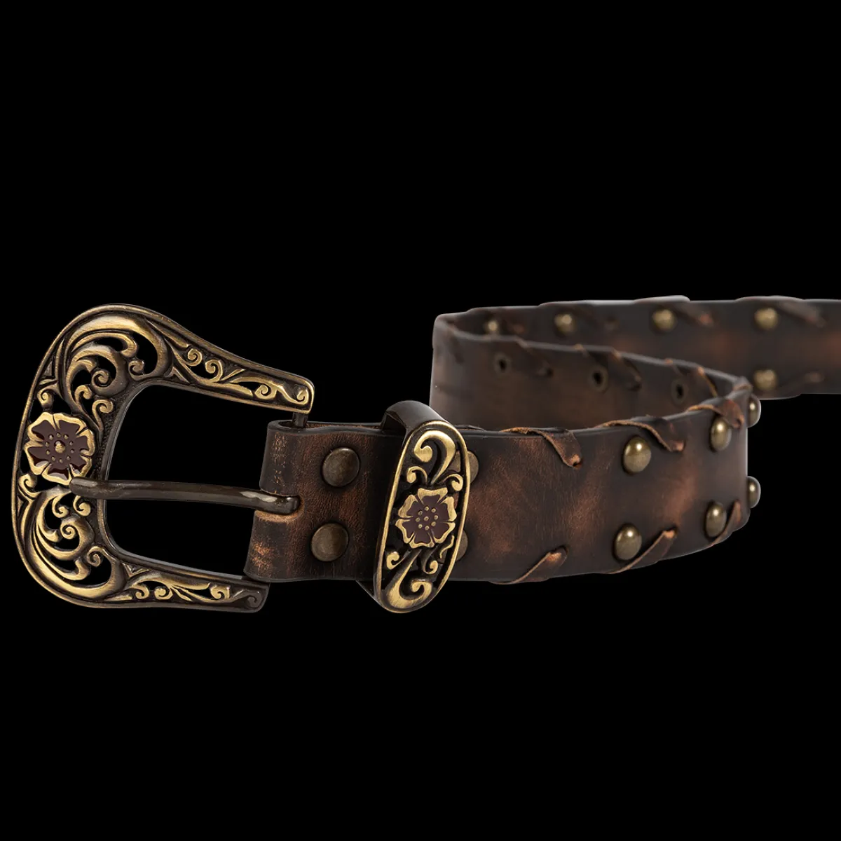 Outlet Freebird Stores Whip Stitch Belt Black